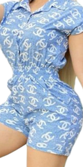 Blue Chanel bodysuit