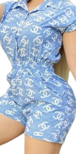 Blue Chanel bodysuit