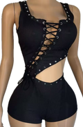 Black short set